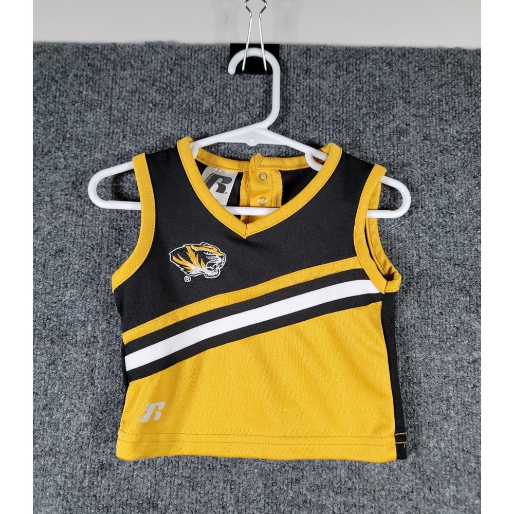 Vintage Missouri Mizzou Tigers Infant Cheer Dress Outfit Top Size 12M Girls NCAA